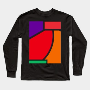 Geometric Pop art  colourful Long Sleeve T-Shirt